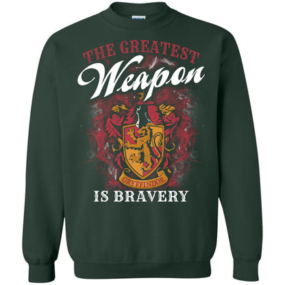 The Greatest Weapon Is Bravery Harry Potter Fan T-shirtG180 Gildan Crewneck Pullover Sweatshirt 8 oz.