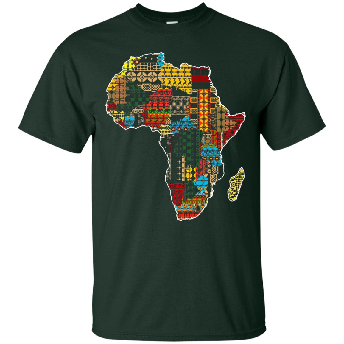 African Pride Traditional Ethnic Pattern Africa Map Shirt Forest