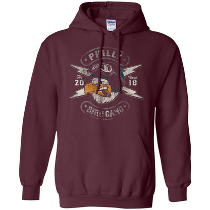 Bird Gang Eagles T-shirt Vintage Distressed Maroon