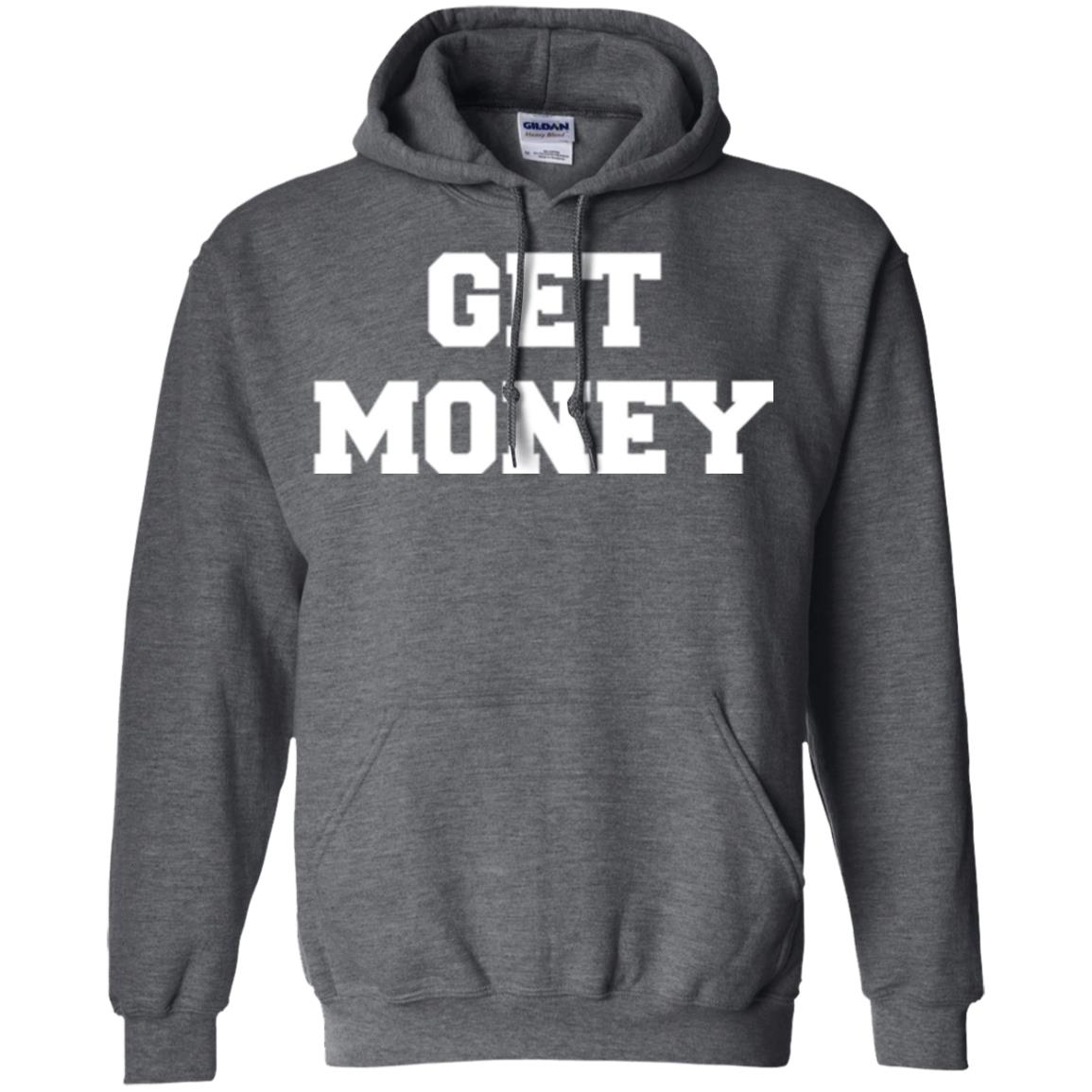 Motivational Quote T-shirt Get Money Dark Heather