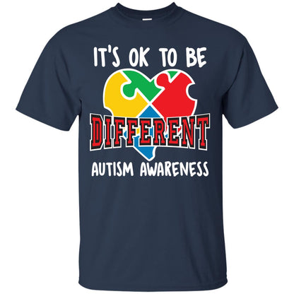 It’s Ok To Be Different Autism Awareness T-shirt Navy