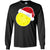 Pickleball With Santa Claus Hat X-mas Shirt For Pickleball LoversG240 Gildan LS Ultra Cotton T-Shirt