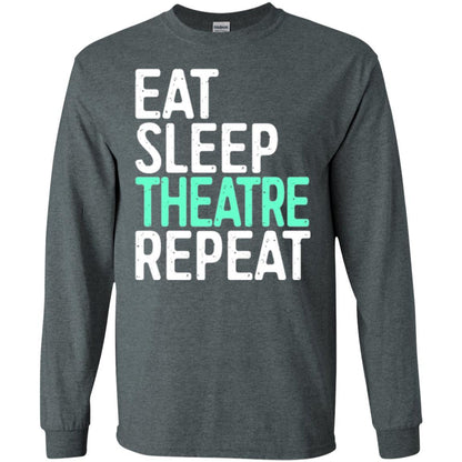 Actor T-shirt Eat Sleep Theatre Repeat T-shirt Dark Heather