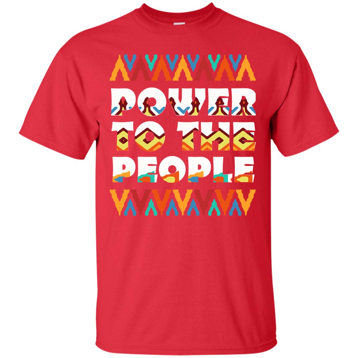 African American T-shirt Power To The People Red