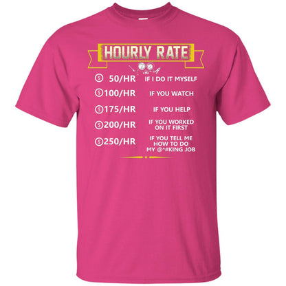 Hvac Tech Hourly Rate T-shirt New Version Heliconia