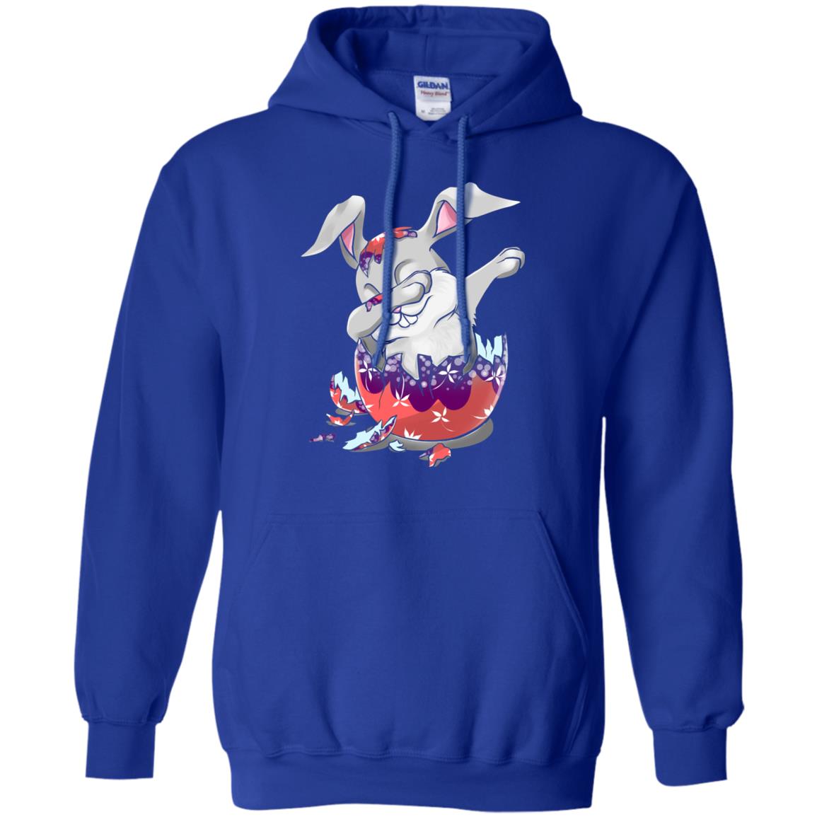 Funny Dabbing Bunny T-shirt For Kids Easter Gift Royal
