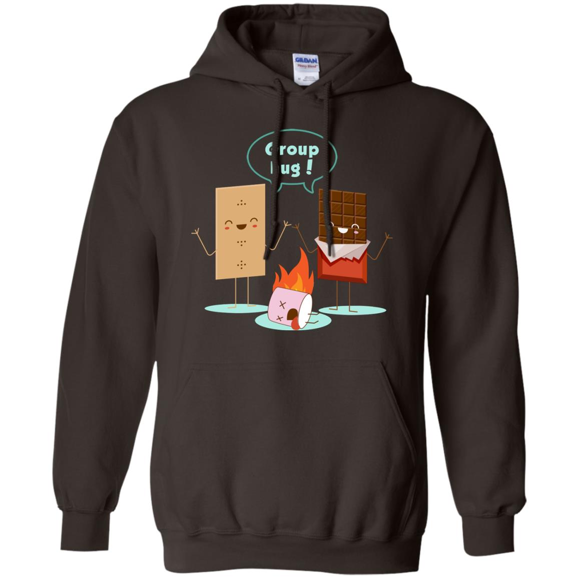 Funny Smores Chocolate Marshmallow Hiking Camping T-shirt Dark Chocolate