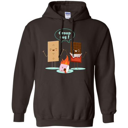 Funny Smores Chocolate Marshmallow Hiking Camping T-shirt Dark Chocolate
