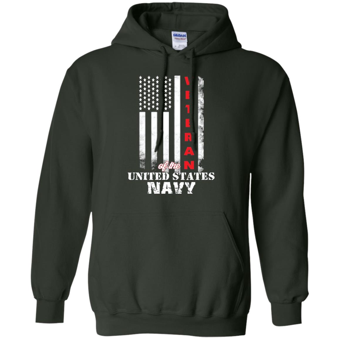 Armed Forces Us Navy Vintage Veteran T-shirt Forest Green