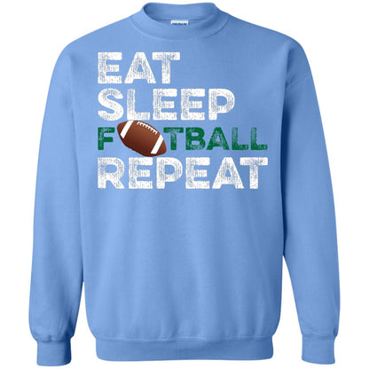 Eat Sleep Football Repeat Football Lover Shirt Carolina Blue