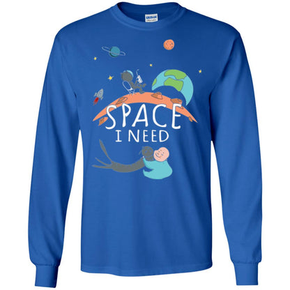 Funny Astronaut Universe Pun T-shirt I Need Space Royal