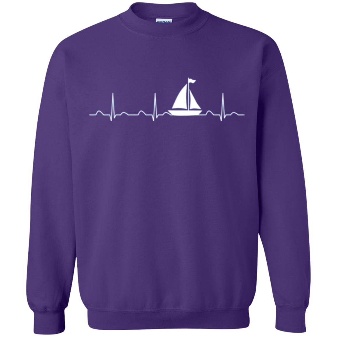 Boating Sailor T-shirt Heartbeat Purple