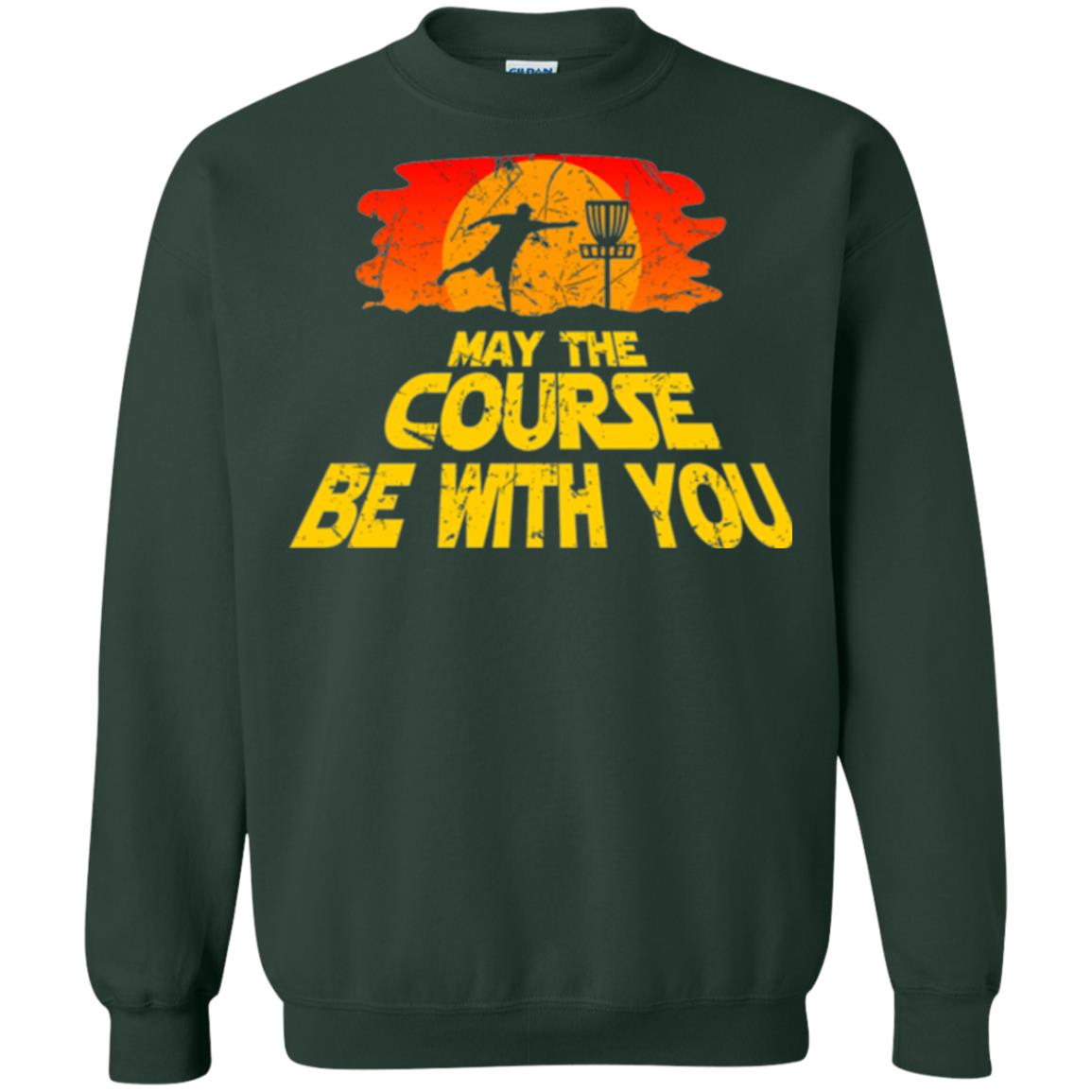 Disc Golf T-shirt May The Course Be With You Forest Green