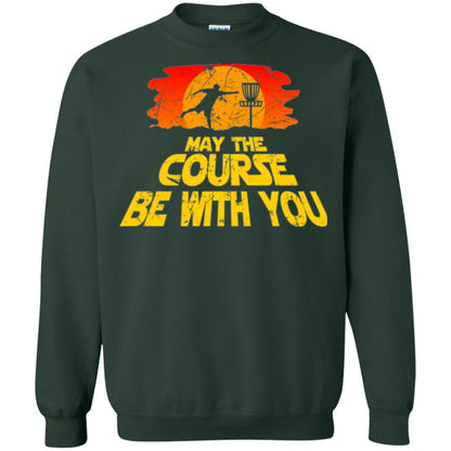 Disc Golf T-shirt May The Course Be With You Forest Green