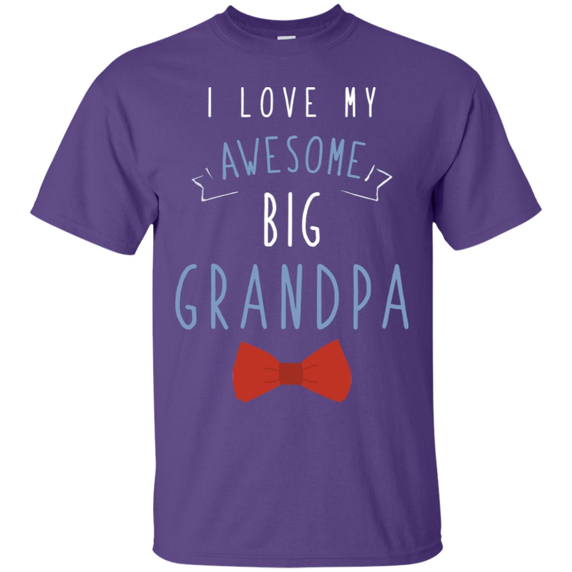 I Love My Awesome Big Grandpa Grandkid Grandson Granddaughter Shirt Purple