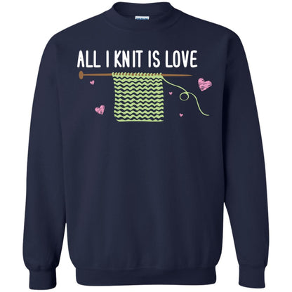 All I Knit Is Love Crocheting Lover Shirt Navy