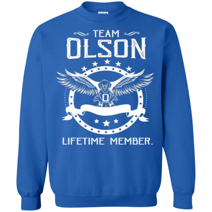 Family T-shirt Team Olson Lifetime Member Royal