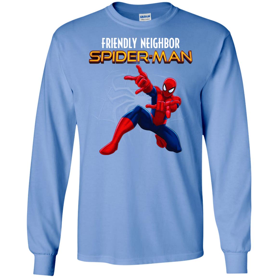 Friendly Neighbor Spider Man Movie Fan T-shirt Carolina Blue