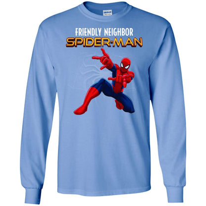 Friendly Neighbor Spider Man Movie Fan T-shirt Carolina Blue