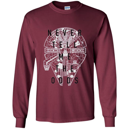 Film T-shirt Falcon Never Tell Me The Odds T-shirt Maroon