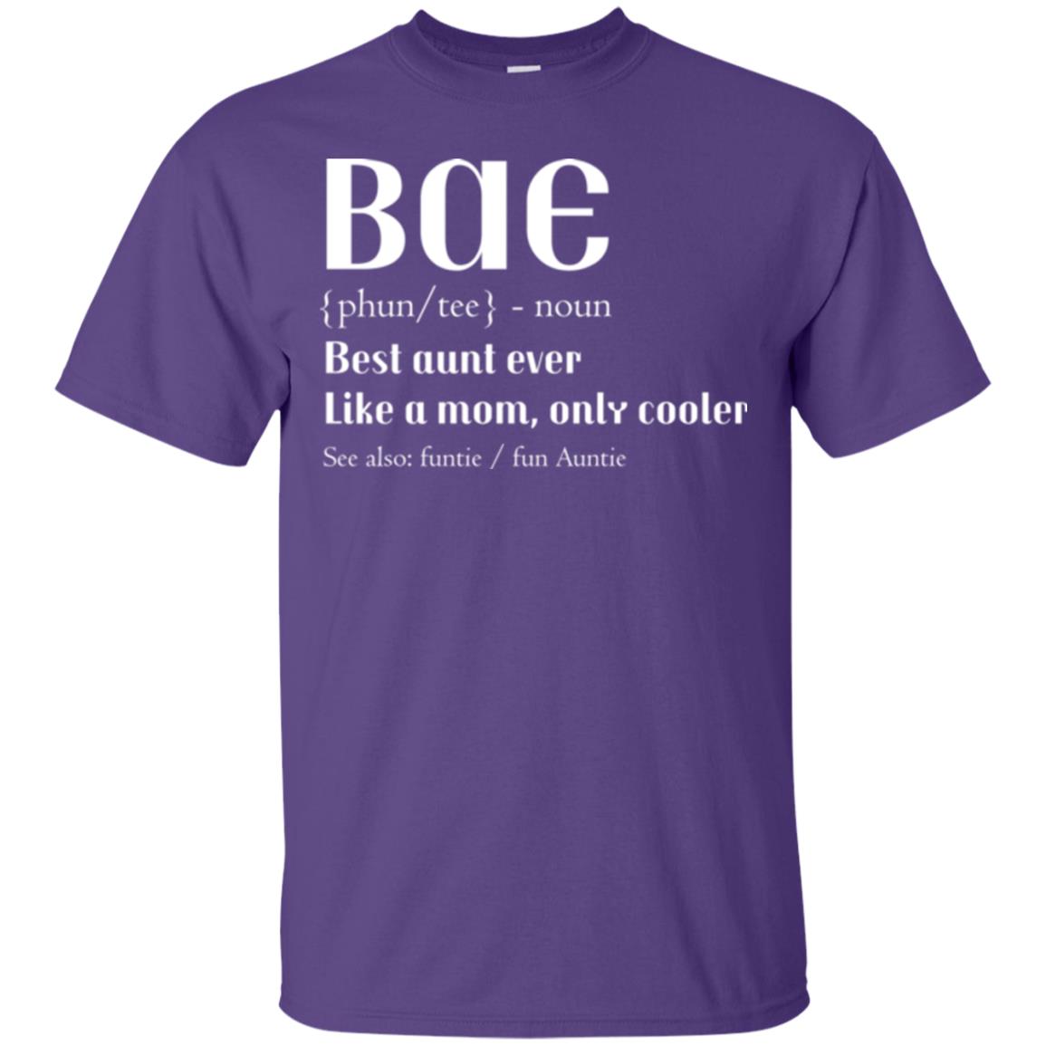 Bae Best Aunt Ever Shirt Purple