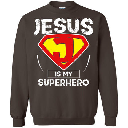 Jesus Is My Superhero Christian Movie Fan T-shirt Dark Chocolate