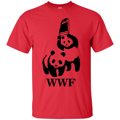 World Wildlife Fund Funny Panda Shirt Red