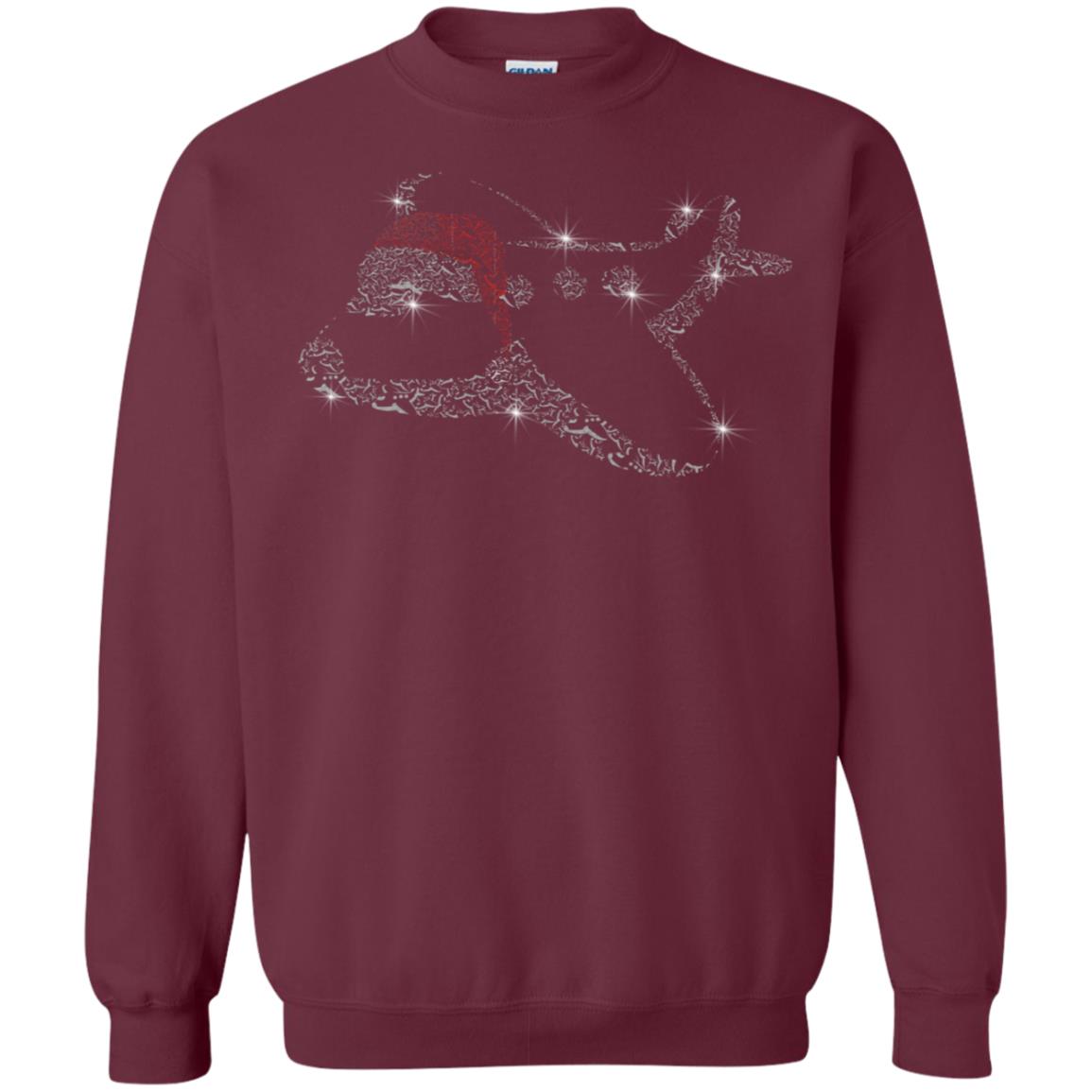 Airplane With Santa Hat Merry Christmas Gift Shirt For Mens Womens Kids Maroon