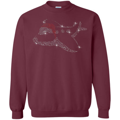 Airplane With Santa Hat Merry Christmas Gift Shirt For Mens Womens Kids Maroon