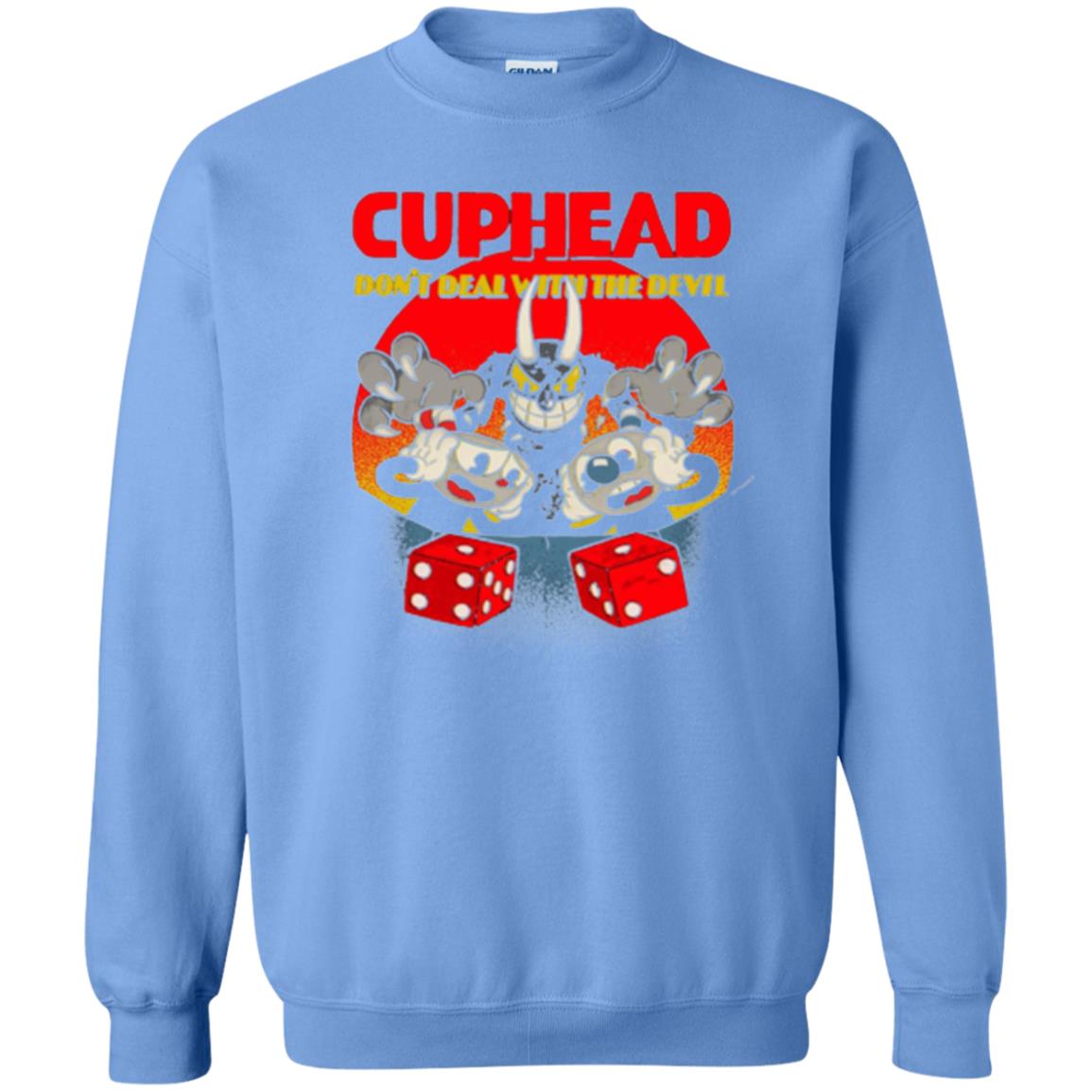 Gamer T-shirt Cuphead Don_t Deal With The Devil Carolina Blue