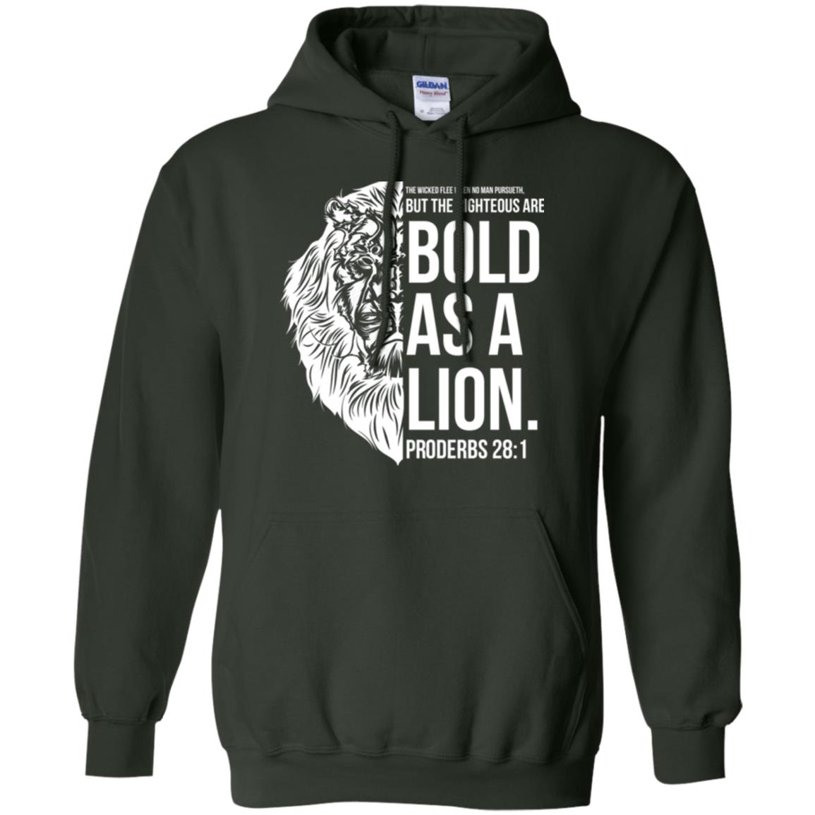 Christian T-shirt Bold As A Lion T-shirt Forest Green