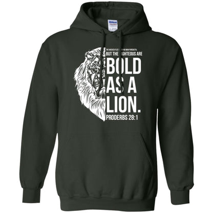 Christian T-shirt Bold As A Lion T-shirt Forest Green