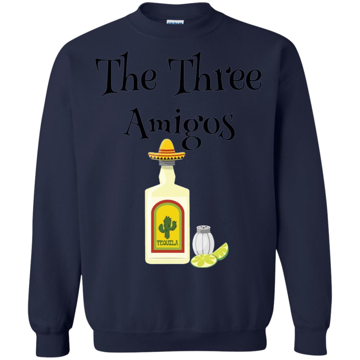 Cooking Lovers T-shirt The Three Amigos Tequila Salt Lime Navy