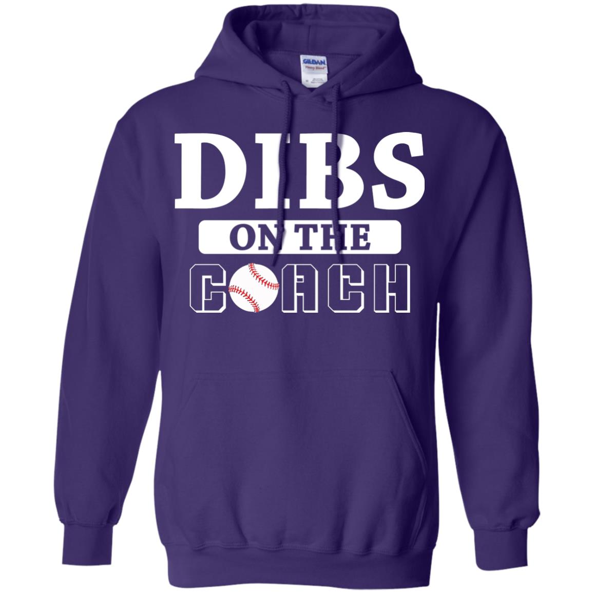 Dibs On The Coach Baseball T-shirt Purple