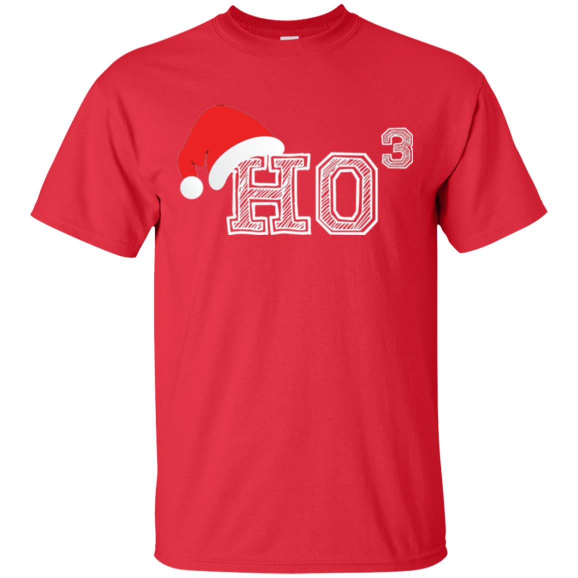 Christmas T Shirt Ho Ho Ho X 3 Third Power Red