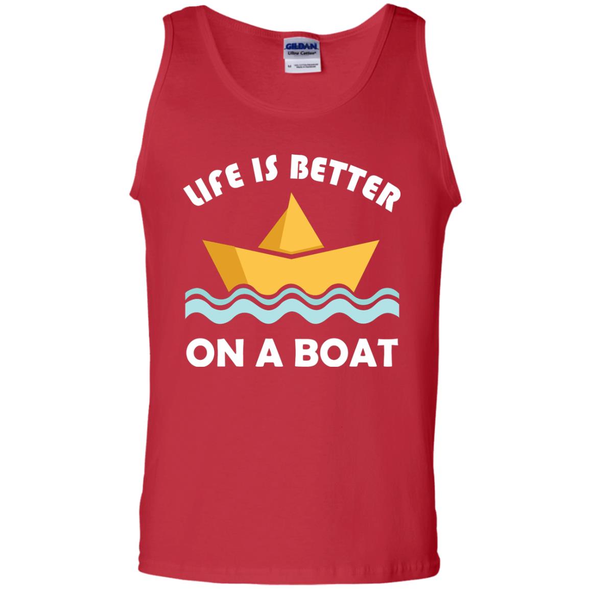 Life Is Better On Boat Boating And Sailing T-shirt Red