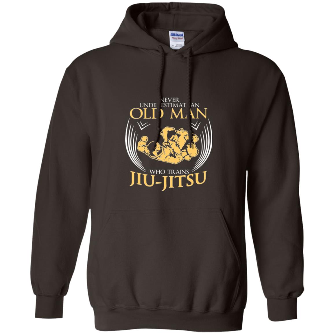 Old Man Who Trains Jiu Jitsu Jiu Jitsu T-shirt Dark Chocolate