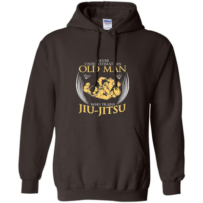 Old Man Who Trains Jiu Jitsu Jiu Jitsu T-shirt Dark Chocolate