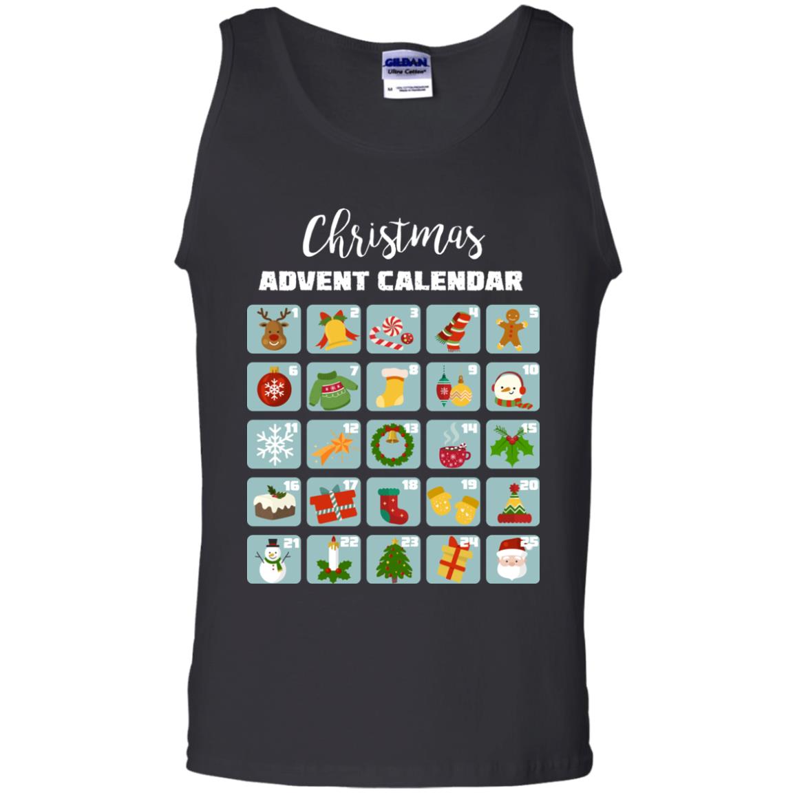 Christmas Calendar December 2018 Gift Shirt Black