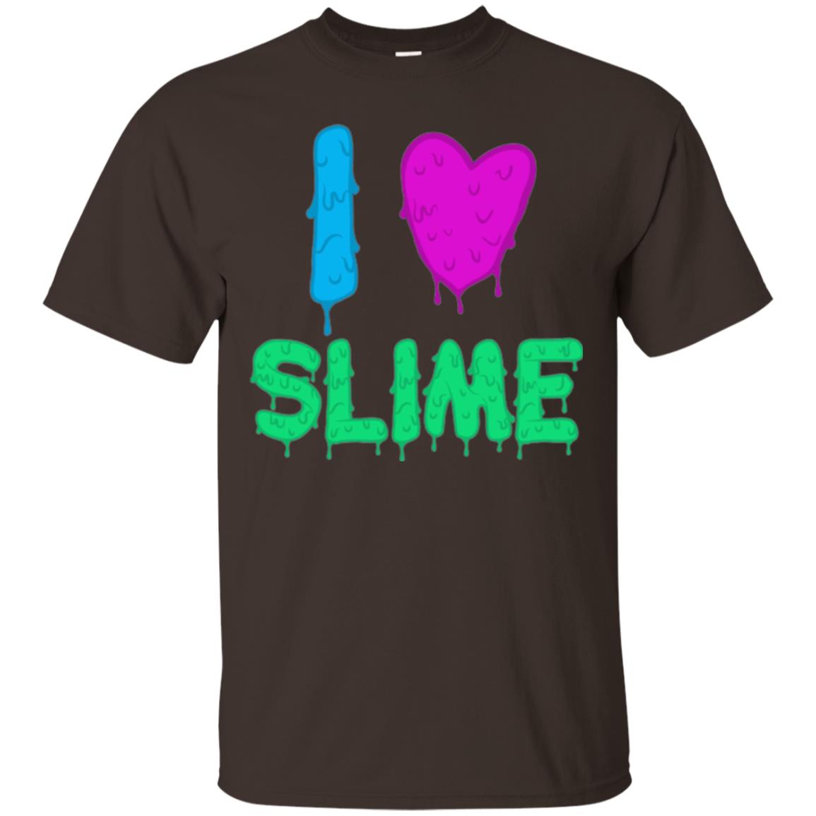 I Love Slime T-shirt Slime Lovers Dark Chocolate