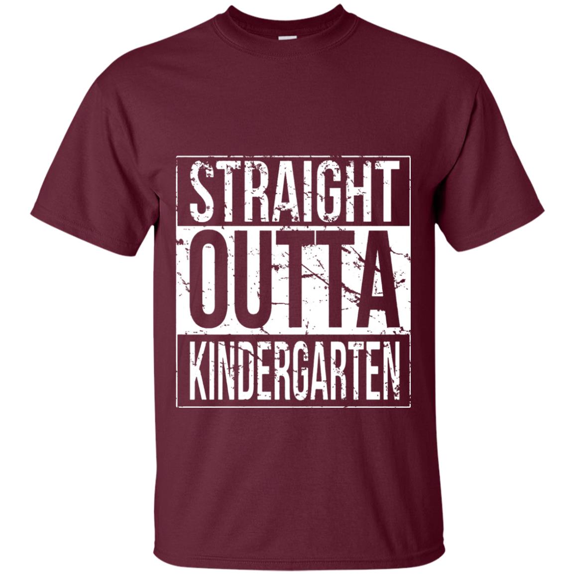 Kids Straight Outta Kindergarten T-shirt Maroon