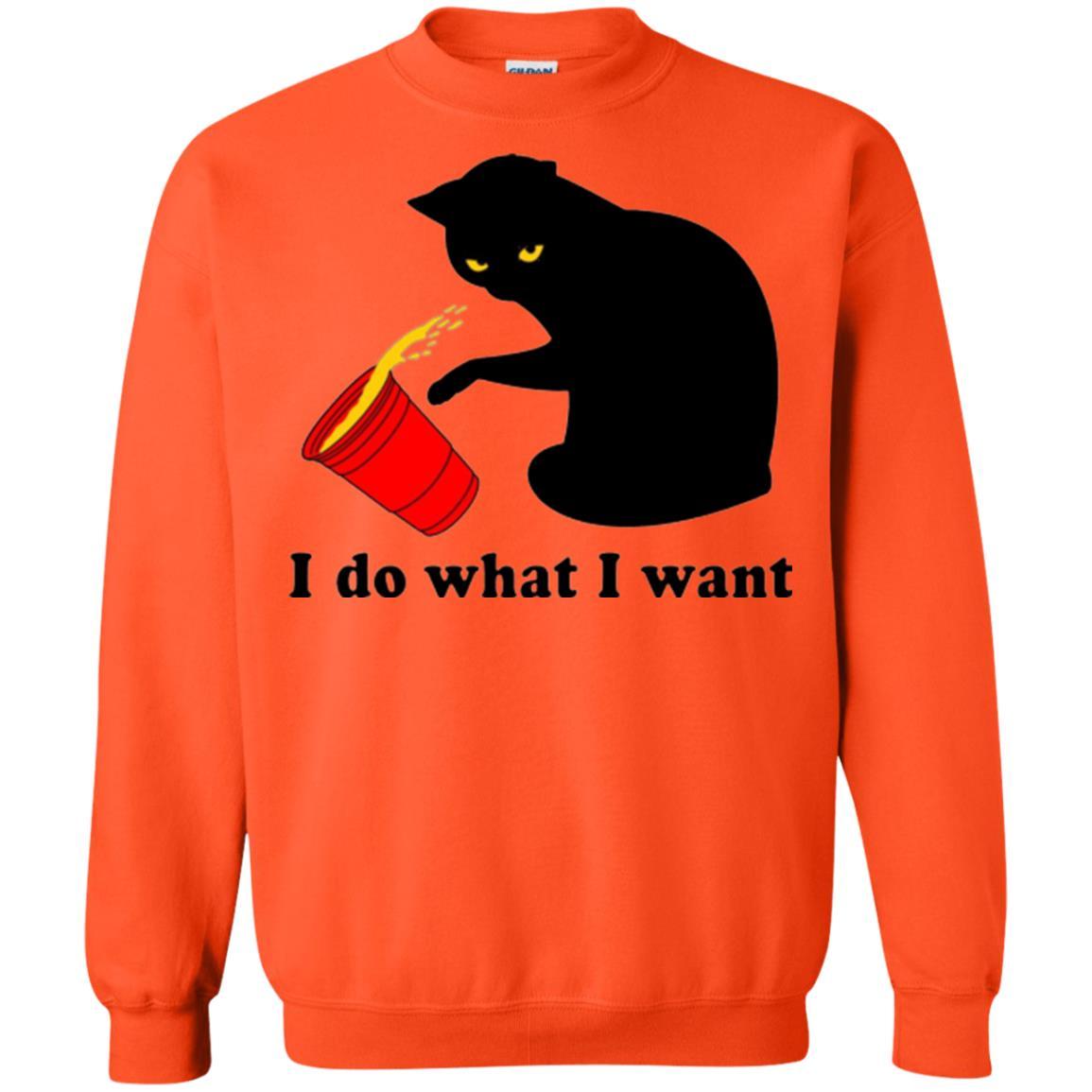 Cat Lover T-shirt I Do What I Want Orange
