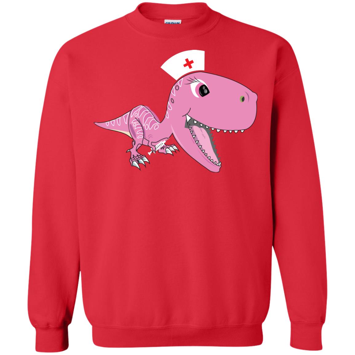 Dinosau-nurse Dinosaurus Nursing Shirt Red