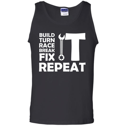 Build Turn Race Break Fix Repeat Racing Shirt Black