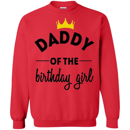 Daddy Of The Birthday Girl Party T-shirt Red