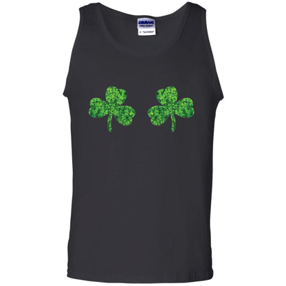 Shamrock Boobs Funny Saint Patrick_s Day T-shirt Black