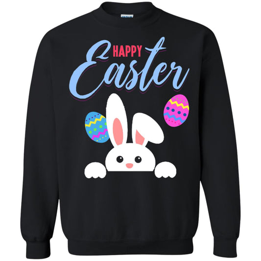 Emoji Bunny Egg Happy Easter Shirt Black