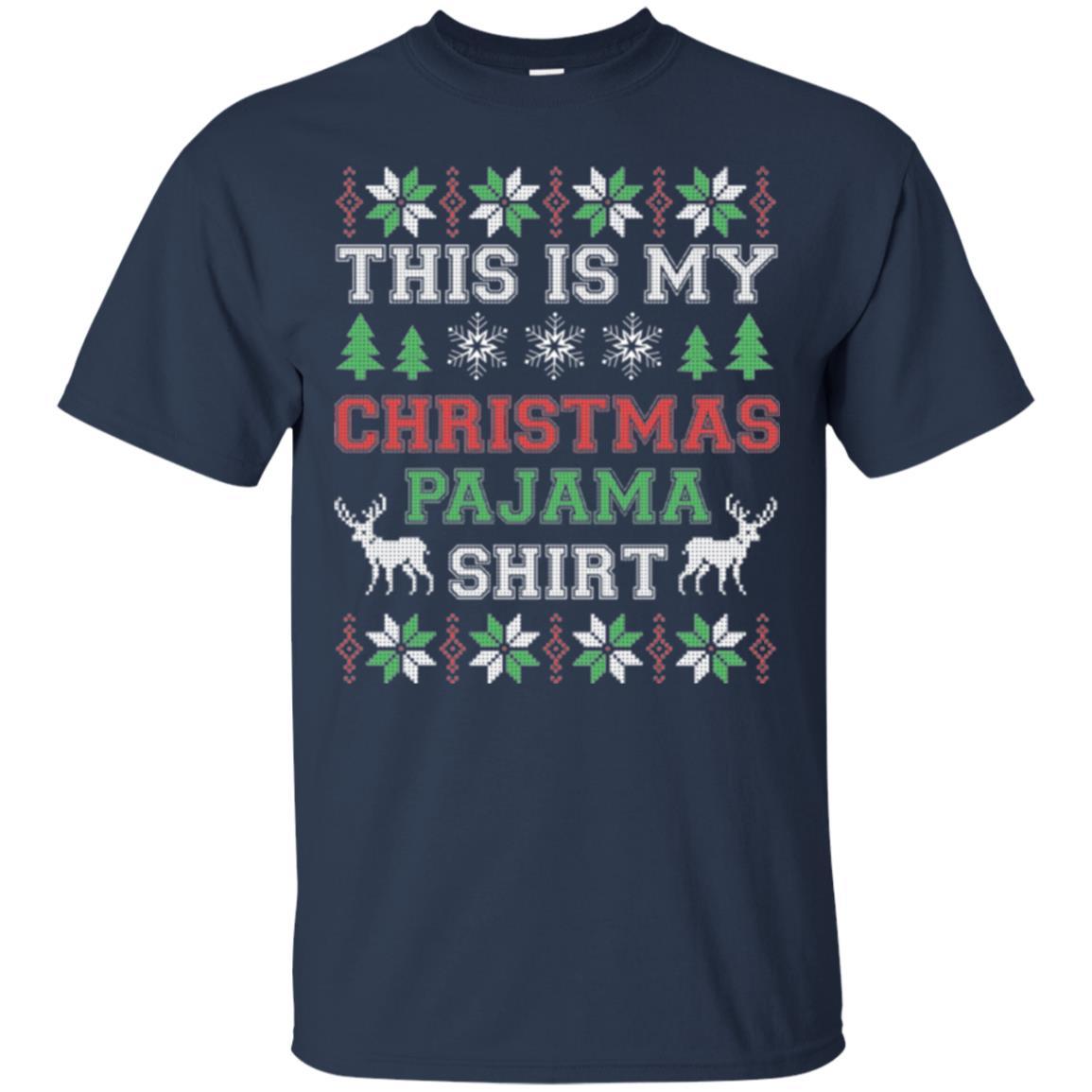 Christmas T-shirt This Is My Christmas Pajama Navy