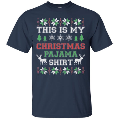 Christmas T-shirt This Is My Christmas Pajama Navy
