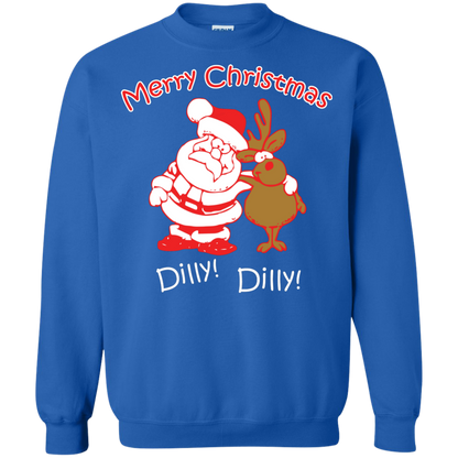 Christmas T-Shirt Merry Christmas Santa And Reindeer Dilly! Dilly! Royal